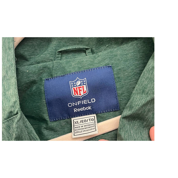 Reebok Original Green NFL New York Jets Activewear Jacket Size XL Windbreaker - Picture 6 of 6